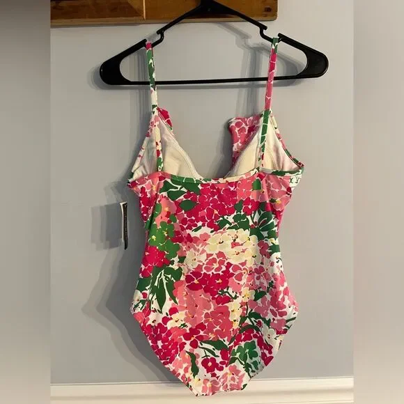 NWT Lauren Ralph Lauren Floral One-Piece Swimsuit Size 12 (W51) - Picture 8 of 13